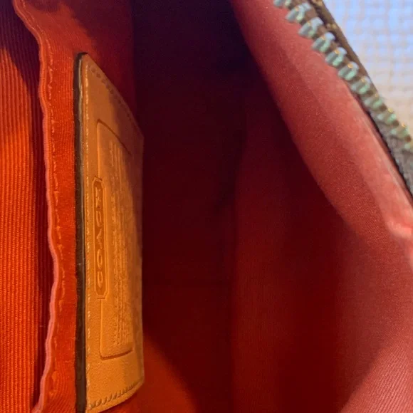 Coach Brown and Tan Signature Shoulder Bag - Picture 13 of 16